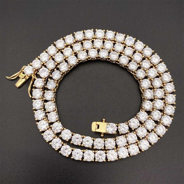 High Quality Wholesale 7.0Mm Gold Filled Vvs Mens Moissanite Tennis Chains Necklace