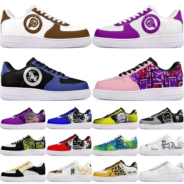 DIY shoes beautiful autumn mens Leisure shoes one for lovely men women casualplatform sneakers Classic cartoon graffiti trainers comfortable sports 63884