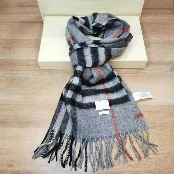 Designer Winter Cashmere Echarpe 100% Scarf High-grade Soft Thick Fashion Mens Womens Scarves Neutral Classic Large Plaid Cap echarpe designer scarf