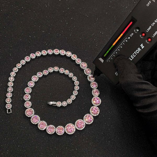 FOXI JEWELRY Customized 10K 14K Gold S Sier Moissanite Diamond Hip Hop Tennis Cuban Link Chain Necklace