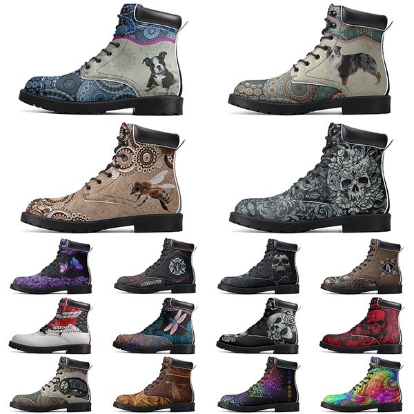 Diy Fashionable Versatile Outdoor Boots Non-slip Winter Comfortable Casual Customized Elevated Classsic Dark Gainsboro Boots