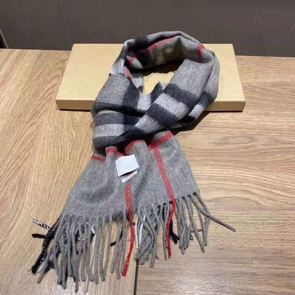 Scarf Echarpe Hijab New Classic Plaid Women's Designer Men's 100% Cashmere Printed Scarf for Soft Touch Warm