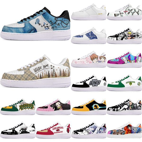 DIY shoes winter lovely fashion autumn mens Leisure shoes one for men women platform casual sneakers Classic cartoon graffiti trainers sports 205900-1