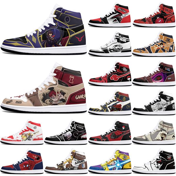 DIY classics customized shoes sports basketball shoes 1s men women antiskid anime Versatile fashion figure sneakers 36-48 374370