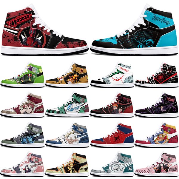 DIY classics customized shoes sports basketball shoes 1s men women antiskid anime loafers customized figure sneakers 36-48 319352