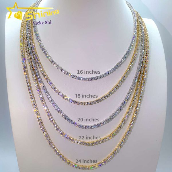 Cheapest Price Hip Hop Jewelry High Quality Iced Out 3Mm Brass Zircon Tennis Chain Bracelet & Necklace