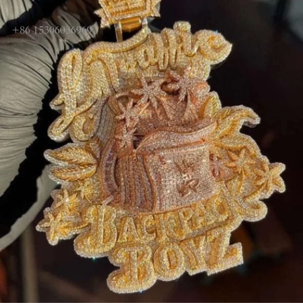 Master Rock Jewelry Sterling Sier Iced Out Custom Moissanite Hip Hop Pendant