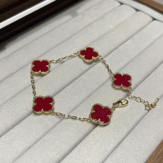 Luxury Clover Bracelet Chain Brand Classic Designer Bracelet Fashion 4/Four Leaf Clover Charm Bracelet for women Marry Wedding Party Gift Accessories