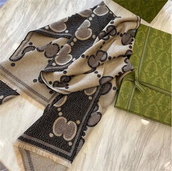 Echarpe Stylish Women Hijab Cashmere Scarf Classic Full Letter Designer Scarf Soft Smooth Warm Wraps with Tag Autumn Winter Long Echarpe Luxe