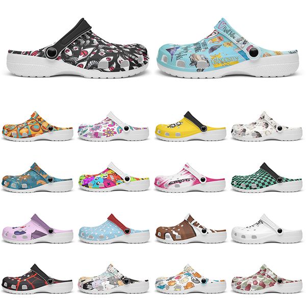 Customized Glossy exquisite clean fashion beautiful Diy shoes for men and women's indoor slippers 89195