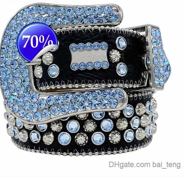 Luxury Designer Bb Belt Simon Belts for Men Women Shiny diamond belt Black on Black Blue white multicolour with bling rhinestones as gift 2023 bai08 2xl