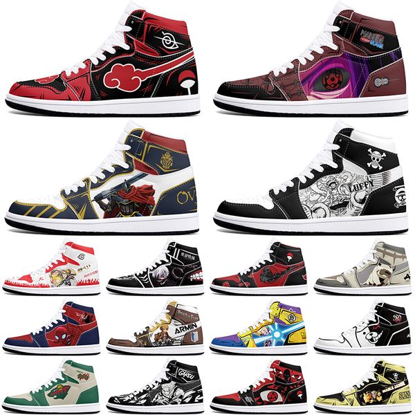 DIY classics customized shoes sports basketball shoes 1s men women antiskid anime Versatile figure sneakers 36-48 405309