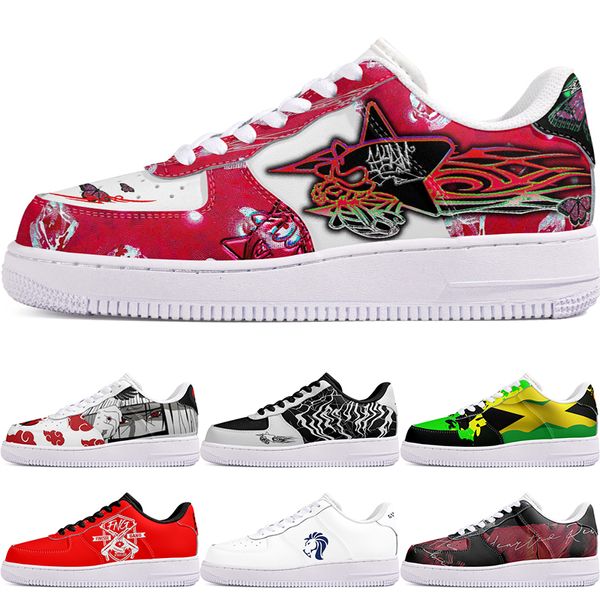 DIY shoes winter comfortable autumn mens Leisure shoes one for men women platform casual sneakers Classic cartoon graffiti trainers comfortable sports 2714
