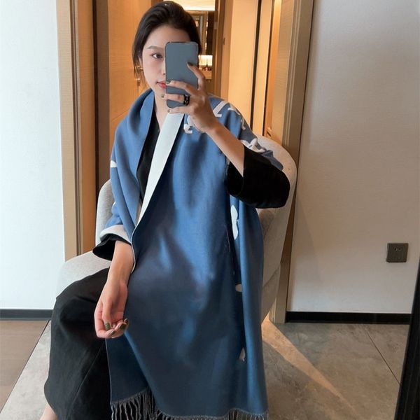Echarpe Silk Scarf Scarves Designer Women Cashmere Full Letter Printed Scarf Soft Touch Warm Wraps with Tags Autumn Wint