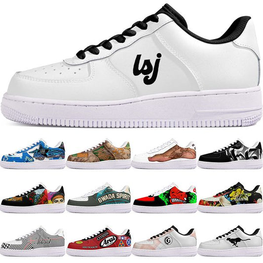 DIY shoes precious autumn mens Leisure shoes one for fashion men women casualplatform sneakers Classic cartoon graffiti trainers comfortable sports 21184