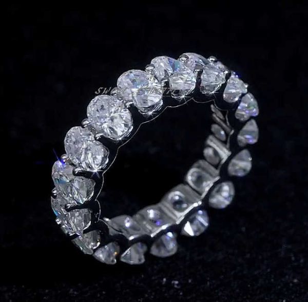 Hip hop jewelry 925 sterling silver with vvs moissanite hip hop ring moissanite wedding band ring