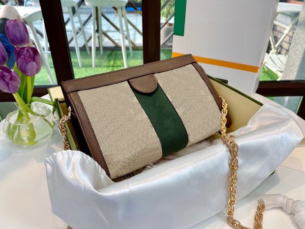 2023 womens designer Ophidia shoulder bags chain Clutch Bag Wash Pouch canvas handbag chain letters purse fashion